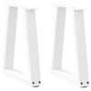 vidaXL Salontafelpoten 2 st V-vormig 28x(42-43,3) cm staal wit