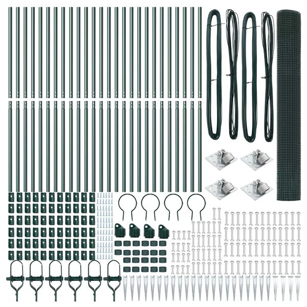 vidaXL Afrasteringspaal Groen 50 x 1,2 m (19 x 19 mm gaas)