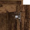 vidaXL Nachtkastjes met led-verlichting 2 st 38x34x50 cm oud hout