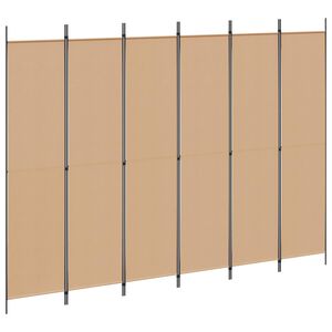 vidaXL 6-Panelen Kamerscherm Beige 300 x 220 cm Stof