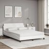 vidaXL Bed met matras "Dover" kunstleer wit 140x190 cm