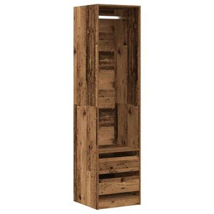 vidaXL Kledingkast 50x50x200 cm bewerkt hout oud hout