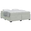 vidaXL Bedframe met matras Lichtgrijs 180 x 200 cm Stof