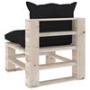 vidaXL 4-delige Loungeset met kussens pallet grenenhout