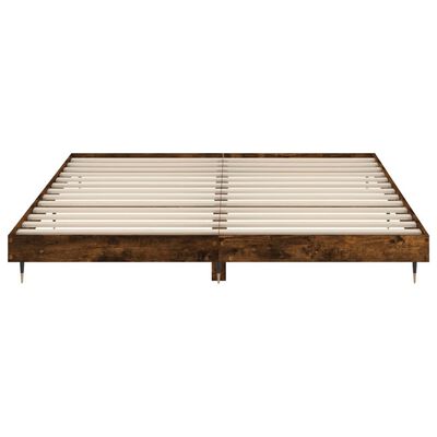 vidaXL Bedframe zonder matras hout gerookt eikenkleurig 120x200 cm