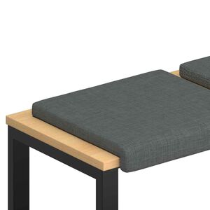 vidaXL Bankkussen 4 st Stof Donkergrijs Diepte 35 cm