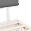 vidaXL Bedframe met Gevoerd Hoofdgedeelte Lichtgrijs 90 x 200 cm