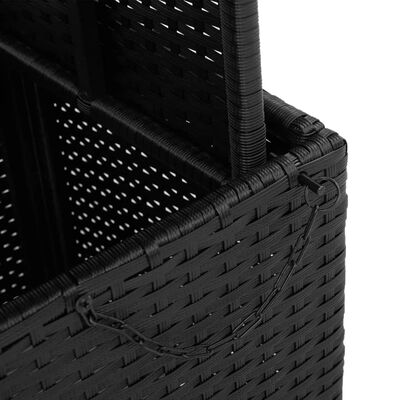 vidaXL Tuintafel 80x80x71 cm poly rattan en acaciahout zwart