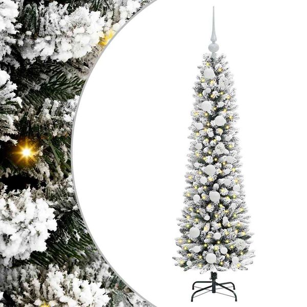 vidaXL Kunstkerstboom met 150 LED Wit 120 cm PVC en Metaal en Plastic