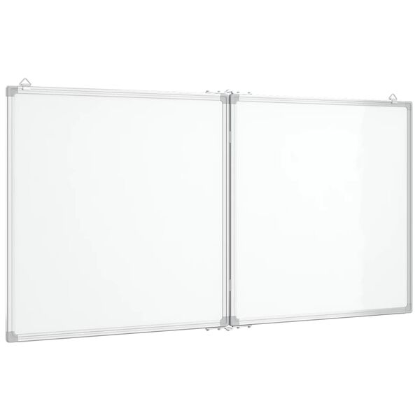 vidaXL Whiteboard magnetisch inklapbaar 120x60x1,7 cm aluminium