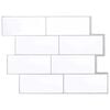 vidaXL Decoratieve Stickers 10 pcs Wit Grijs 29,4 x 21,4 x 0,8 cm