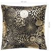 vidaXL Kussens 2 st foliebedrukt 40x40 cm katoen zwart en goudkleurig