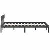 vidaXL Bedframe massief grenenhout grijs 140x200 cm