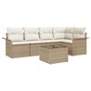 vidaXL Tuin Sofa Set 6 st Beige poly rattan