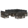 vidaXL Tuinbankenset 12 st Grijs en Donkergrijs 100 x 55 x 73 cm