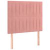 vidaXL Boxspring met matras fluweel roze 90x200 cm