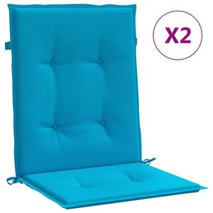 vidaXL Tuinstoelkussens lage rug 2 st 100x50x3 cm oxford stof blauw