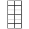 vidaXL Schuifdeur 102x205 cm ESG-glas en aluminium zwart