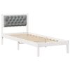vidaXL Bedframe Lichtgrijs 75 x 190 cm Massief grenenhout