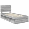 vidaXL Bedframe Grijs Sonoma 90 x 200 cm Massief grenenhout