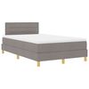 vidaXL LED Box Spring Bed met hoofdeinde Taupe 120 x 190 cm Stof
