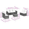 vidaXL 8-delige Loungeset met kussens poly rattan grijs