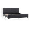 vidaXL Bedframe kunstsuède grijs 180x200 cm