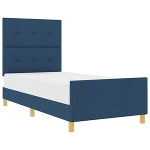 vidaXL Bedframe met hoofdeinde Blauw 100 x 200 cm Stof