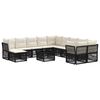 vidaXL Tuinbankenset 12 pcs Zwart poly rattan