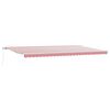 vidaXL Uitschuifbare luifel Rood en Wit 600 &times; 300 cm