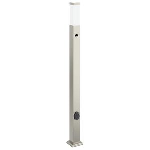 vidaXL Bolderarmatuur met sensor en stopcontact 110 cm roestvrij staal IP44