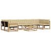 vidaXL Buiten bankenset 8 st Wit en Beige