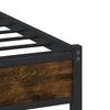 vidaXL Bedframe zonder matras metaal gerookt eikenkleurig 100x190 cm