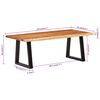 vidaXL Salontafel 110x55x40 cm massief acaciahout