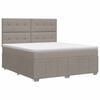 vidaXL Boxspringbed met matras met hoofdeinde Taupe 140 x 200 cm Stof