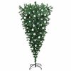vidaXL Opwaarts Kunstkerstboom met Bollen Set Groen 180 cm PVC