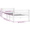 vidaXL Bedframe zonder matras massief grenenhout wit 90x190 cm