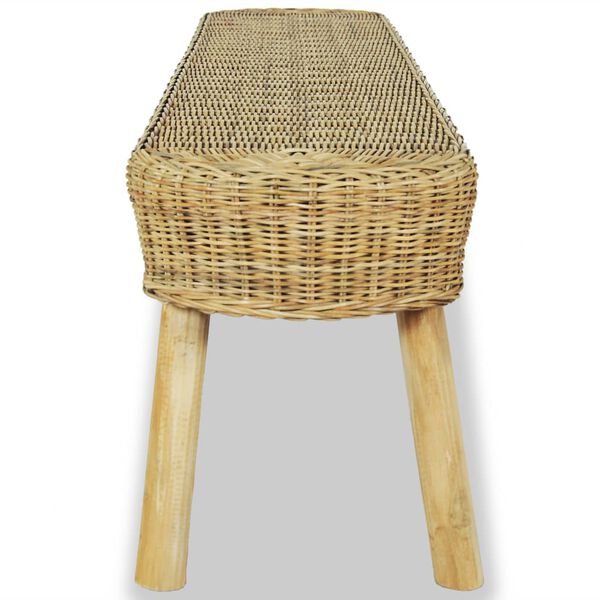 vidaXL Halbankje 160x35x45 cm natuurlijk rattan