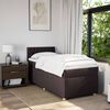vidaXL Boxspring met matras stof donkerbruin 90x190 cm