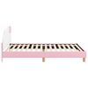 vidaXL Bedframe voor kinderen met hoofdbord Roze 90 x 190 cm PU