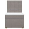 vidaXL Boxspring met matras stof taupe 100x200 cm