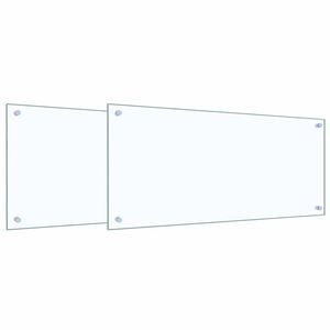 vidaXL Keukenachterwand 2 st Doorzichtig 90 x 40 cm gehard glas