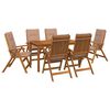 vidaXL 7-Piece Garden Dining Set Naturel Massief Acaciahout