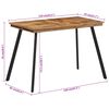 vidaXL Eettafel 120x62x76 cm massief teakhout