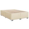 vidaXL Boxspring met matras stof cr&egrave;mekleurig 140x200 cm