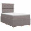 vidaXL Boxspringbed met matras met hoofdeinde Taupe 120 x 190 cm Stof