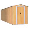 vidaXL Tuinschuur 192x689x223 cm gegalvaniseerd staal lichtbruin