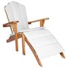 vidaXL Adirondack tuinstoel met voetensteun Naturel Massief Teakhout