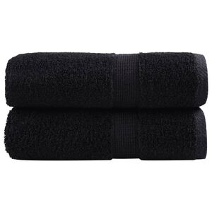 vidaXL Premium washandjes SOLUND 2 st Zwart 30x30 cm 600 g/m2