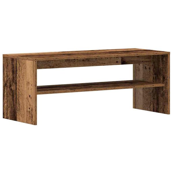 vidaXL Tv-meubel 100x40x40 cm bewerkt hout oud houtkleurig